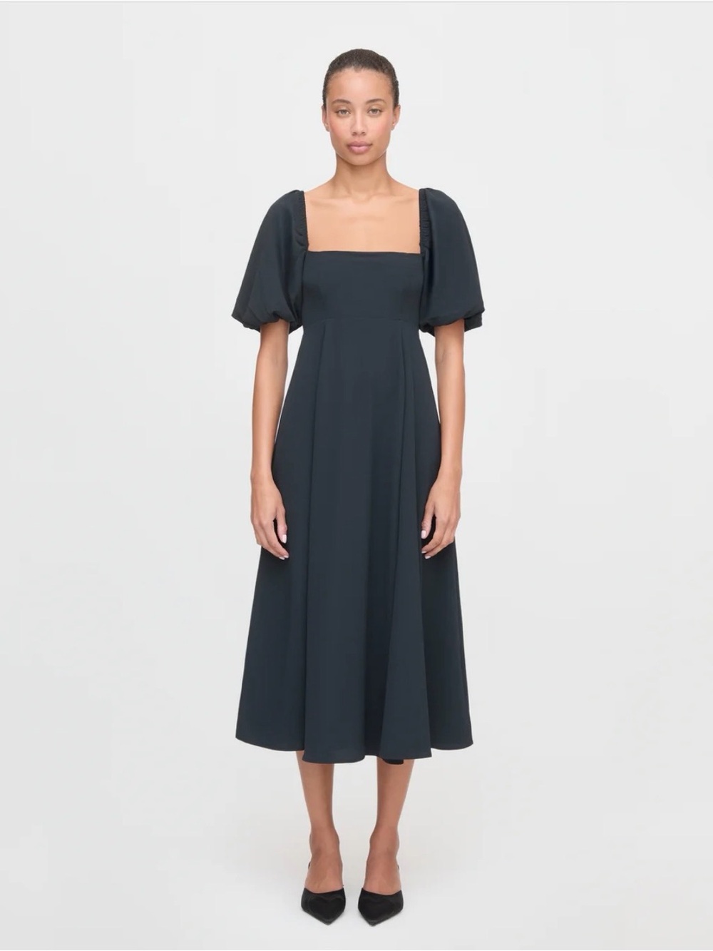 Like New- Hill House The Matilda Dress in Black Crepe- Size M